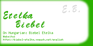 etelka biebel business card